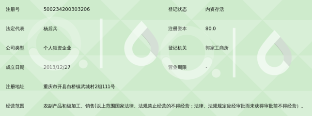 开县后兵农产品加工厂