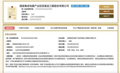注册资本3440亿元 国家大基金三期来了,六大行均参与出资